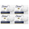 Dove, 深层保湿美容块皂，白色，4 块，每块 3.75 盎司（106 克）
