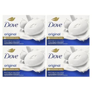 Dove, Мыло Beauty Bar, глубокое увлажнение, белое, 4 шт., По 106 г (3,75 унции)