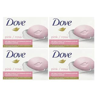 Dove, Мыло Beauty Bar с глубоким увлажнением, розовое, 4 насадки по 4 унции (113 г) каждая