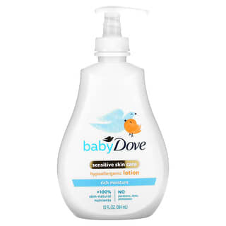 Dove, Bébé, Soin pour les peaux sensibles, Lotion hypoallergénique, Hydratation intense, 384 ml