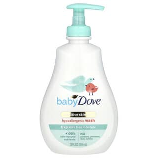 Dove, Средство для ухода за чувствительной кожей для детей, гипоаллергенное средство, без отдушек, 384 мл (13 жидк. Унций)