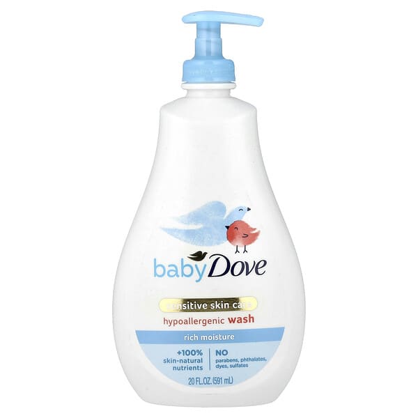 Dove, 아기용, 민감한 피부 케어, 저자극성 워시, 리치 모이스처, 591ml(20fl oz)