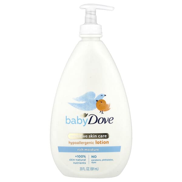 Dove, 유아용, 민감성 스킨 케어, 저자극성 로션, 591ml(20fl oz)