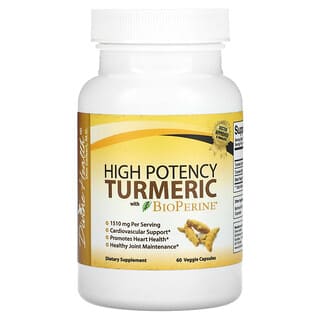Divine Health, High Potency Turmeric With Bioperine , 60 Veggie Capsules