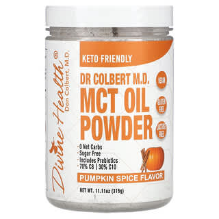 ديفاين هيلث‏, Dr. Colbert's Keto Zone, MCT Oil Powder, Pumpkin Spice , 11.11 oz (315 g)