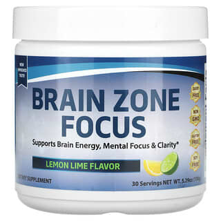 Divine Health, Brain Zone Focus, лимон и лайм, 150 г (5,29 унции)