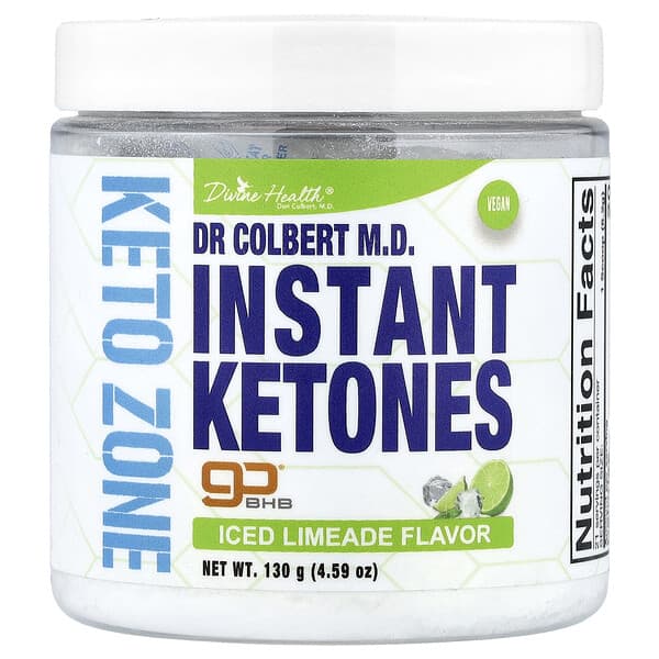 Dr. Colbert M.D., Keto Zone, Instant Ketones, Iced Limeade, 4.59 oz (130 g)