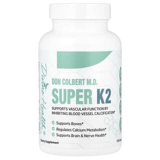 Divine Health, Дон Кольбер, доктор медицины Super K2, 200 мкг, 120 капсул