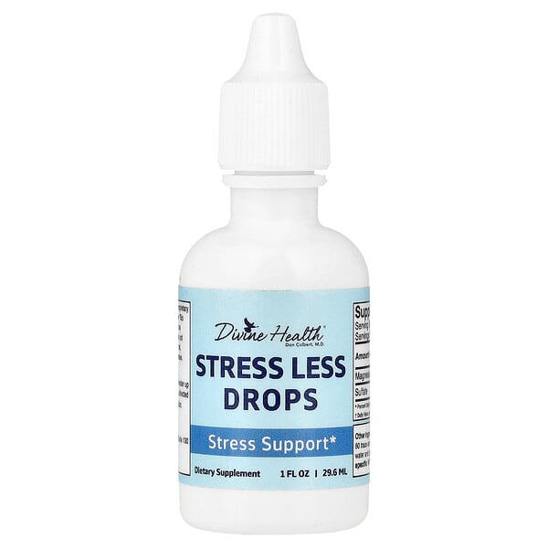 Divine Health, Stress Less Drops , 1 fl oz (29.6 ml) — product photo 1
