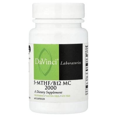 DaVinci Laboratories, 5-MTHF/B12 MC 2000, 60 Capsules