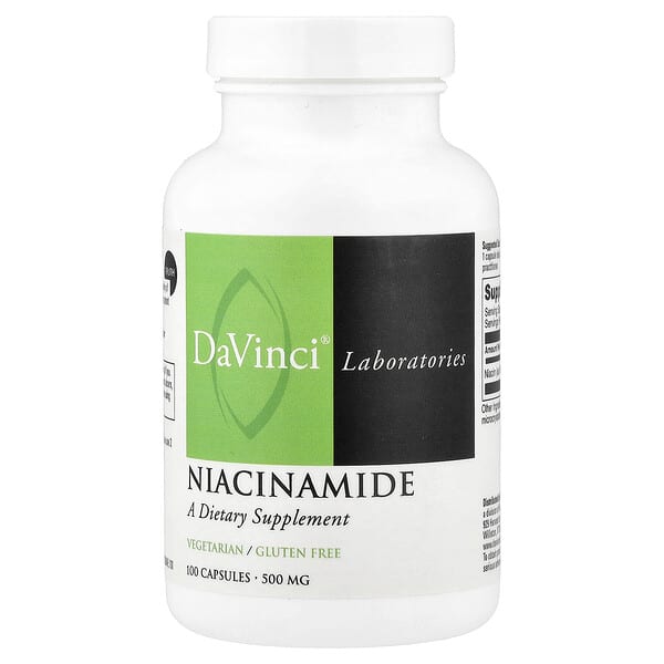 DaVinci Laboratories, 나이아신아마이드, 500mg, 캡슐 100정