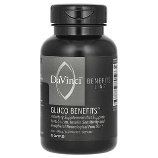 DaVinci Laboratories of Vermont, Benefits Line, Gluco Benefits, Gluco-Vorteile, 90 Kapseln