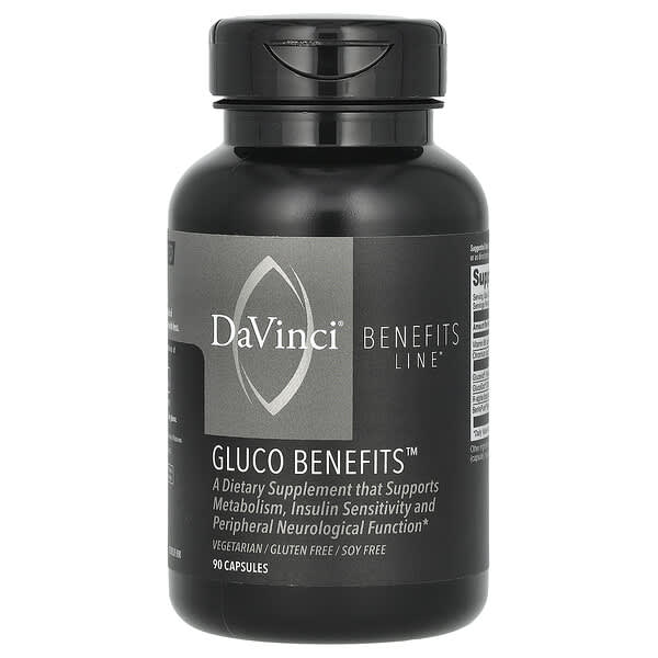 DaVinci Laboratories, Benefits Line, Gluco Benefits, 90 Capsules — product photo 1