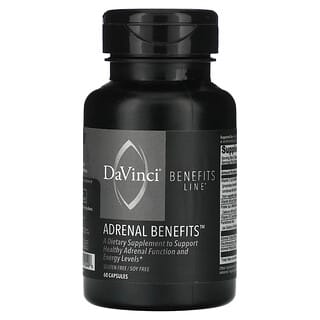 DaVinci Laboratories of Vermont‏, Benefits Line, Adrenal Benefits, 60 Capsules