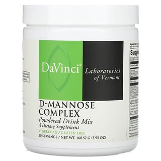 DaVinci Laboratories of Vermont, D-マンノースコンプレックス、粉末ドリンクミックス、168.57g（5.95オンス）