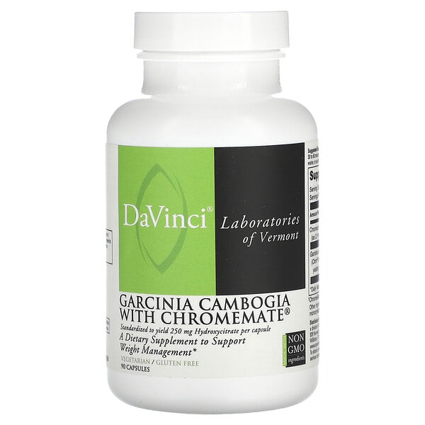 DaVinci Laboratories of Vermont, Garcinia cambogia con Chromeamte`` 9 cápsulas