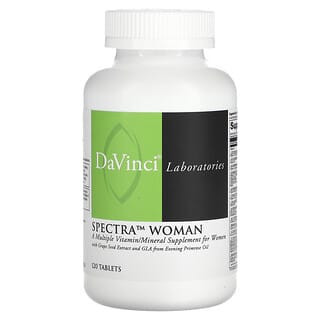 DaVinci Laboratories of Vermont, Spectra Woman, Múltiplos Vitaminas / Minerais, 120 Comprimidos