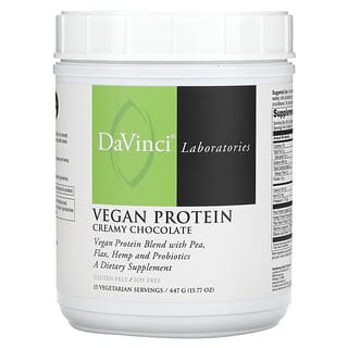 DaVinci Laboratories of Vermont, Vegan Protein, сливочный шоколад, 447 г (15,77 унции)