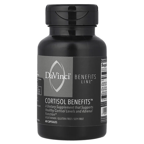 DaVinci Laboratories, Benefits Line, преимущества кортизола, 60 капсул