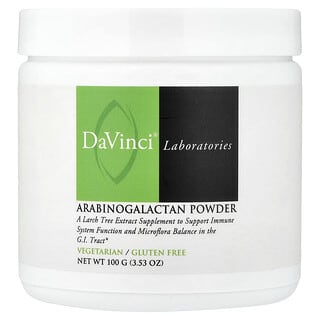 DaVinci Laboratories, Arabinogalactano en polvo, 100 g (3,53 oz)