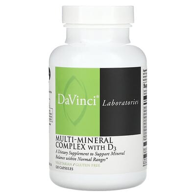 DaVinci Laboratories, Multimineral Complex with D3, 120 Capsules