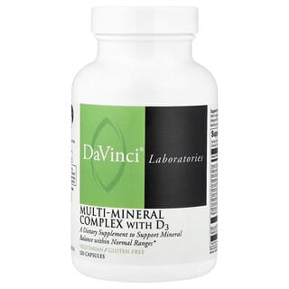 DaVinci Laboratories, 멀티 미네랄 복합체, D3 함유, 캡슐 120정