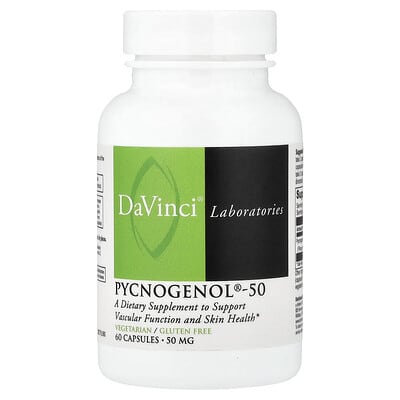 DaVinci Laboratories, Pycnogenol-50, 50 mg, 60 Capsules