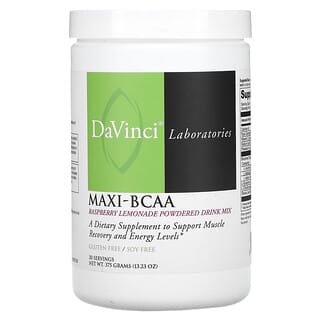 DaVinci Laboratories of Vermont, Maxi-BCAA（分岐鎖アミノ酸）、粉末ドリンクミックス、ラズベリーレモネード、375g（13.23オンス）