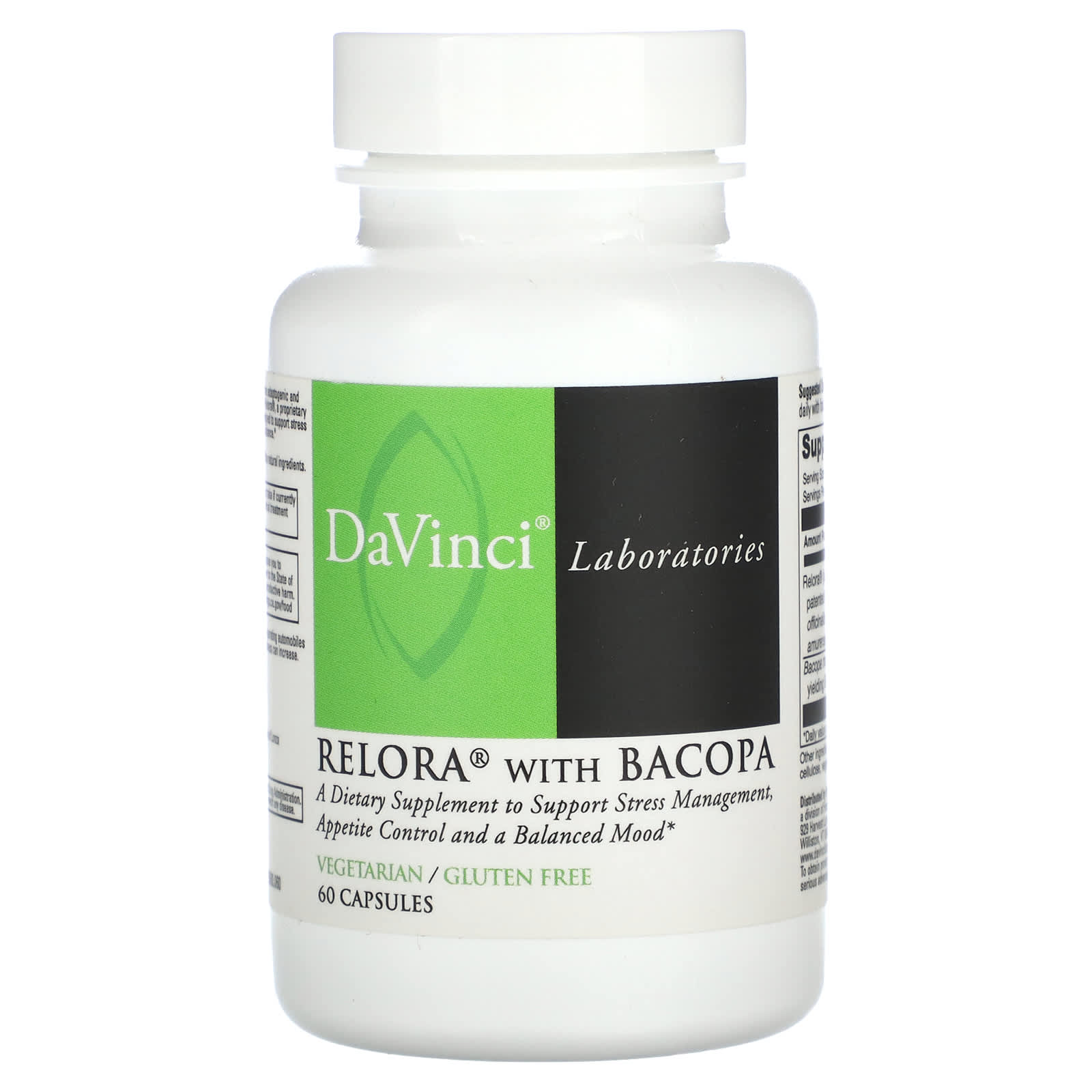 DaVinci Laboratories of Vermont, Relora With Bacopa, 60 Capsules