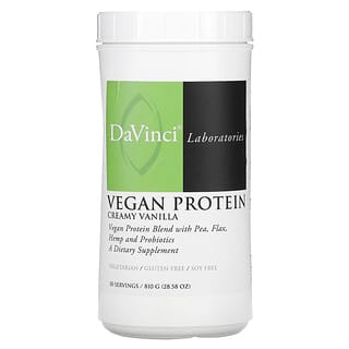 DaVinci Laboratories of Vermont, 植物蛋白質，奶油香草味，28.58 盎司（810 克）