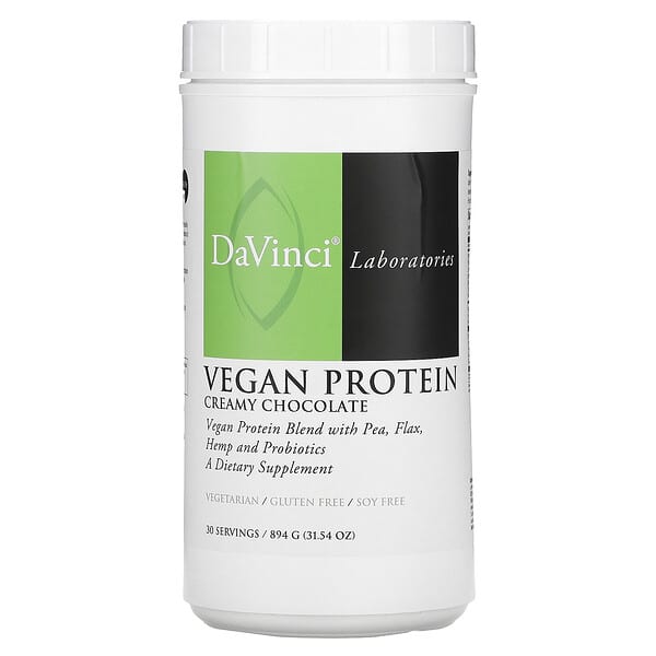 DaVinci Laboratories Vegan Protein, Creamy Chocolate, 31.54 oz (894 g)