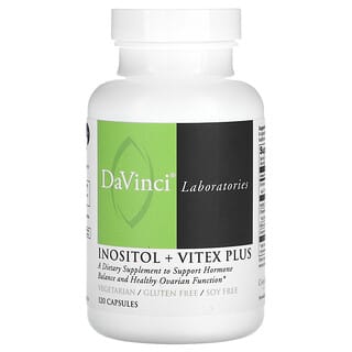 DaVinci Laboratories of Vermont‏, אינוזיטול + Vitex Plus‏, 120 כמוסות