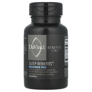 DaVinci Laboratories, Sleep Benefits™, Sin melatonina, 60 cápsulas