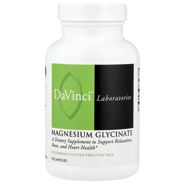 Magnesium Glycinate, 90 Capsules, (75 mg per Capsule)