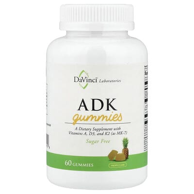 DaVinci Laboratories, ADK Gummies, Pineapple Flavor, 60 Gummies