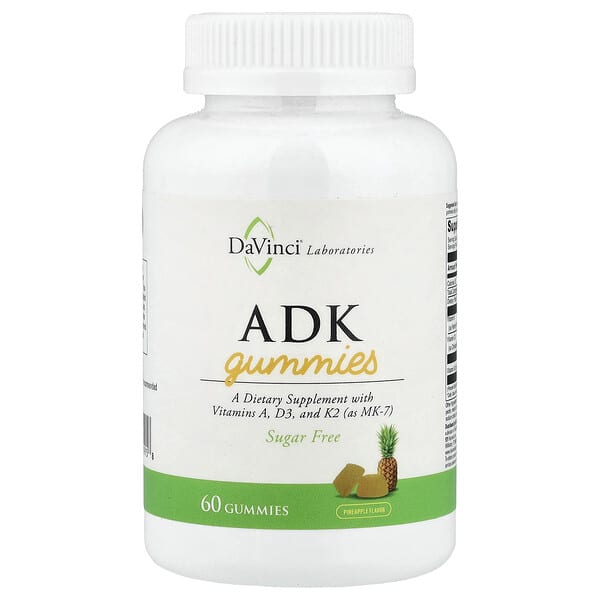 DaVinci Laboratories ADK Gummies, Pineapple, 60 Gummies