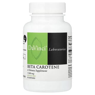 DaVinci Laboratories, Bêta-carotène, 7500 µg, 90 capsules à enveloppe molle