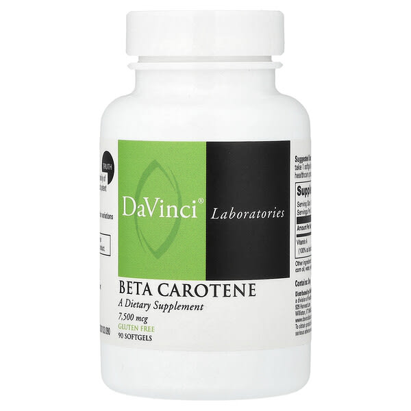 DaVinci Laboratories, 베타카로틴, 7,500mcg, 소프트젤 90정