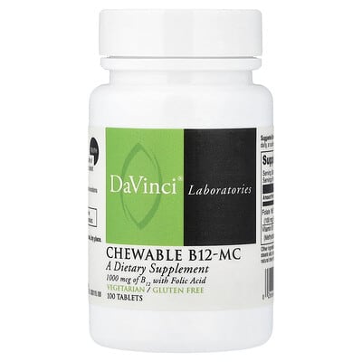 DaVinci Laboratories, Chewable B12-MC, 100 Tablets