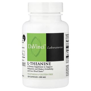 DaVinci Laboratories, L-teanina, 200 mg, 120 cápsulas
