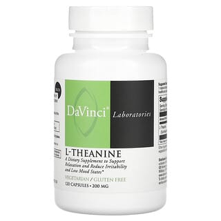 DaVinci Laboratories of Vermont, L-teanina, 200 mg, 120 kapsułek