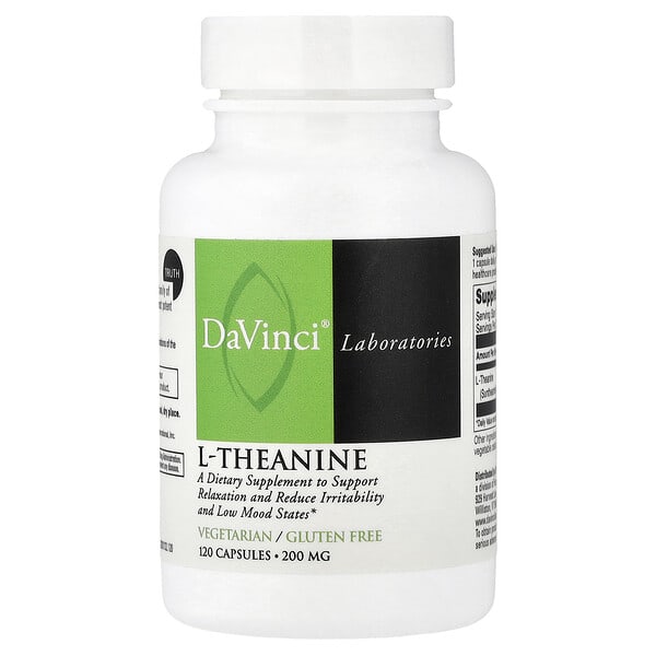 DaVinci Laboratories, L-테아닌, 200mg, 캡슐 120정