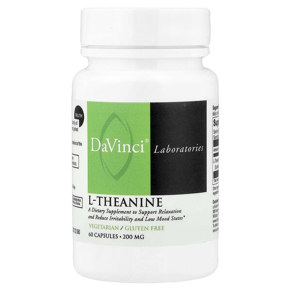 DaVinci Laboratories, l-테아닌, 200mg, 캡슐 60정
