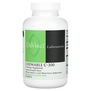 دافينشي لابوراتوريز أوف فيرمونت‏, Chewable C-300, Orange-Pineapple, 300 mg, 90 Tablets