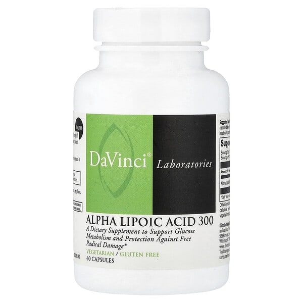 DaVinci Laboratories, Alpha Lipoic Acid 300, Alpha-Liponsäure, 60 Kapseln (300 mg pro Kapsel)