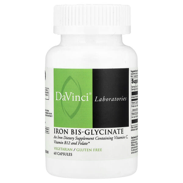 DaVinci Laboratories Iron Bis-Glycinate, 60 Capsules