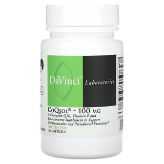 DaVinci Laboratories of Vermont, CoQsol, 100 mg , 30 Softgels