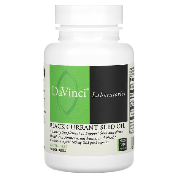 DaVinci Laboratories of Vermont‏, Black Currant Seed Oil, 90 Softgels