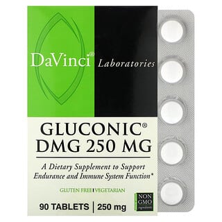 DaVinci Laboratories of Vermont, Gluconic DMG, 250 mg, 90 comprimidos