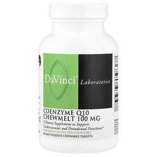 DaVinci Laboratories, Coenzyme Q10 Chewmelt, 100 mg, 60 Tablet Kunyah Mudah Larut